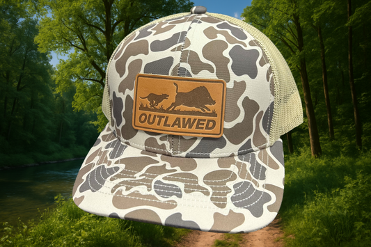 Outlawed - Light leather patch (brwn/osc)