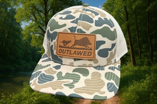 Outlawed - Light leather patch (Khaki/OSC)